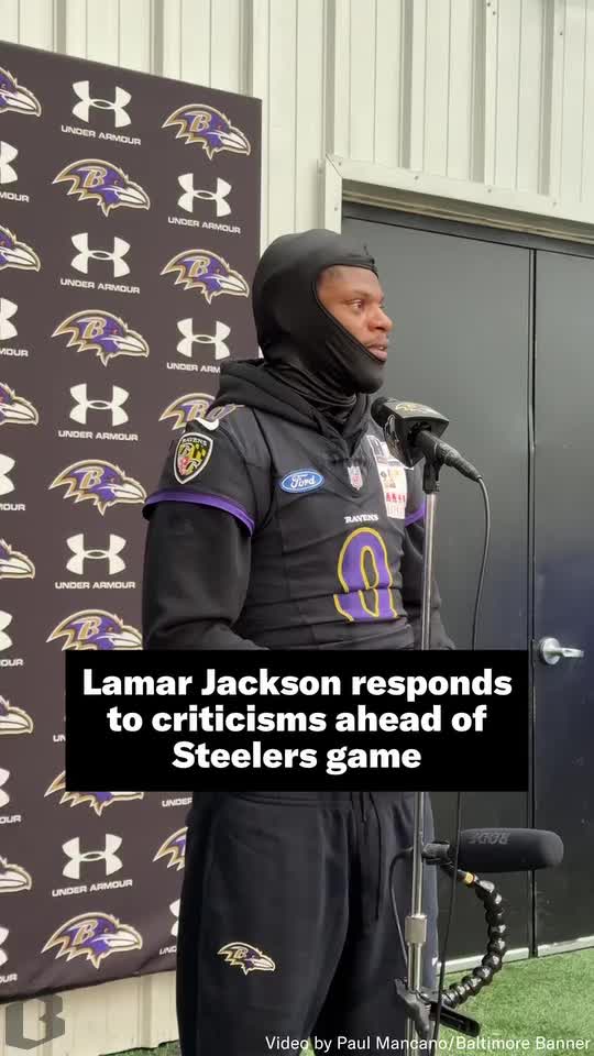 Ravens QB Lamar Jackson responded to criticism ahead of Sunday’s Week 18 game against the Steelers.