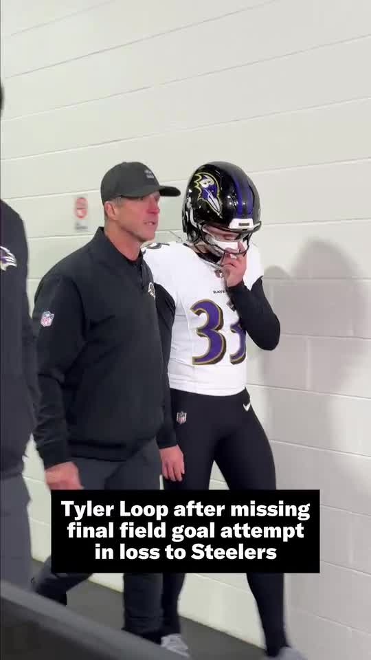 Ravens rookie kicker Tyler Loop missed what would have been the go-ahead field goal in the final seconds of a season-ending loss to the Steelers.