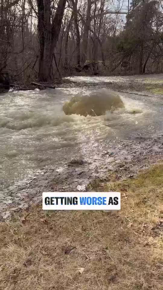 Broken sewer pipeline is spilling wastewater into the Potomac. A bypass around the damaged section is under construction.
