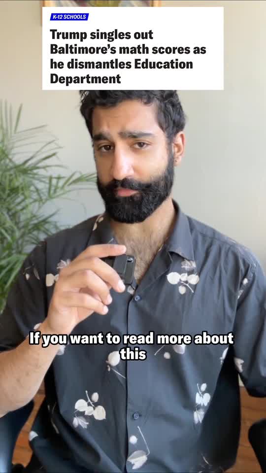 Trump singles out Baltimore’s math scores as he dismantles U.S. Education Department