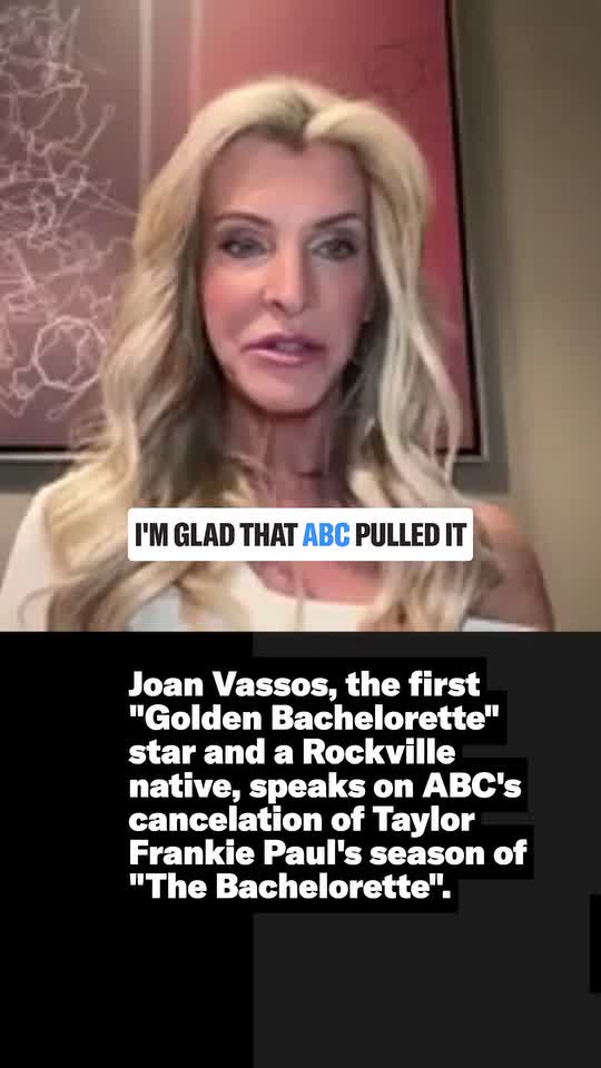 Joan Vassos, the first "Golden Bachelorette" star and a Rockville native, on Taylor Frankie Paul