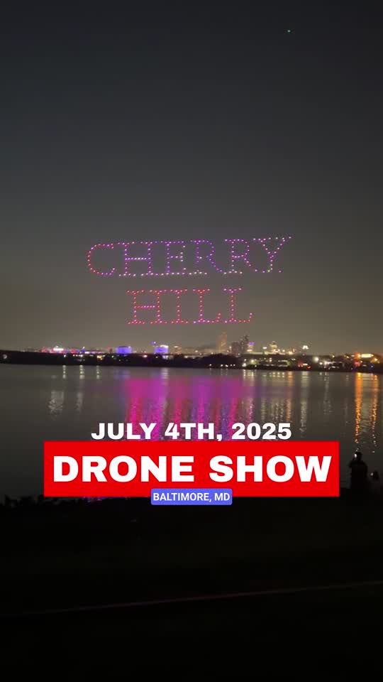 Here is the drone show celebrating the Fourth of July.