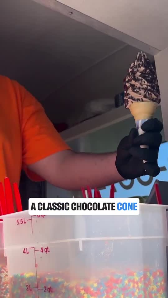 While most take a day off on the 4th of July, Mike Reiner, owner of The Cow, is celebrating Independence Day by working the counter at his ice cream shop.