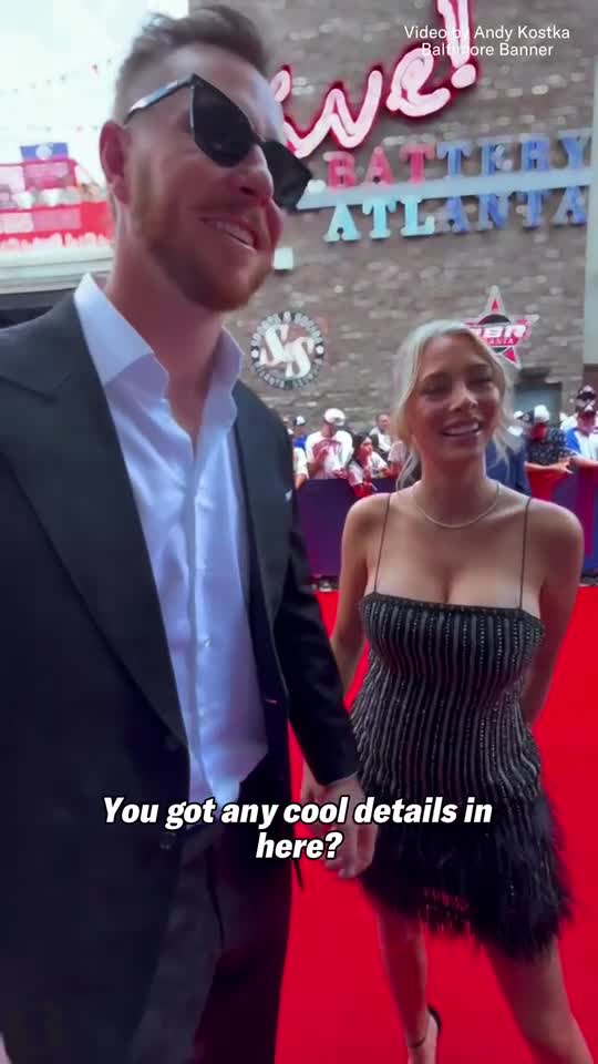 Orioles All-Star Ryan O'Hearn and his wife, Hannah, walked the red carpet on Tuesday in Atlanta.