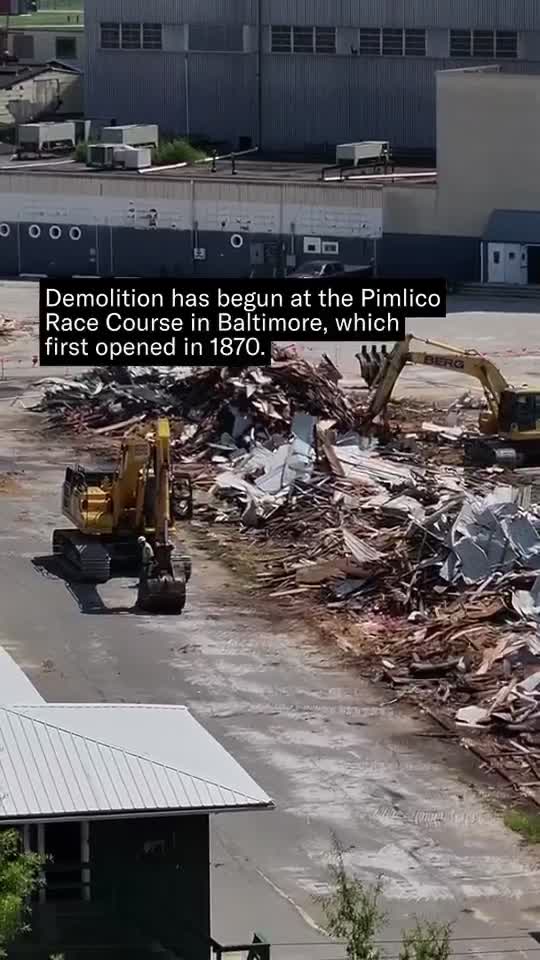Crews begin demolishing Pimlico Race Course