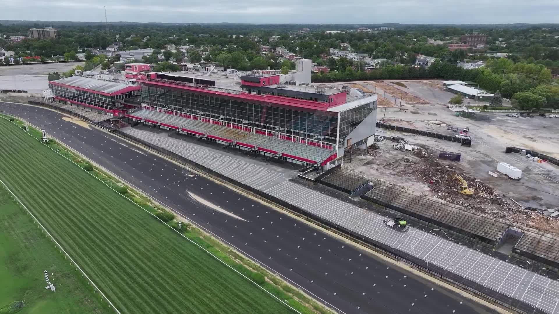 A timelapse of the demolition of the Grandstand. (Jerry Jackson/The Banner)