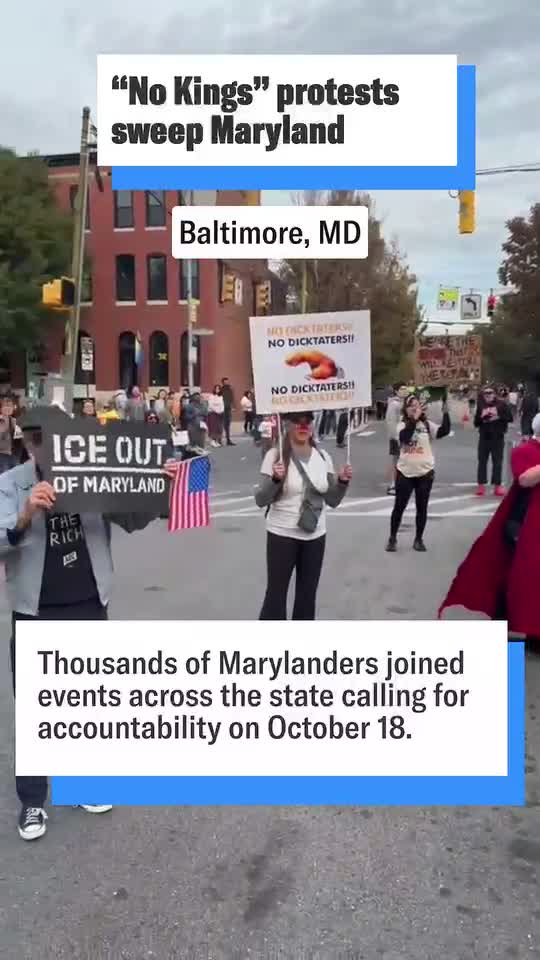 "No Kings" Protests sweep Maryland