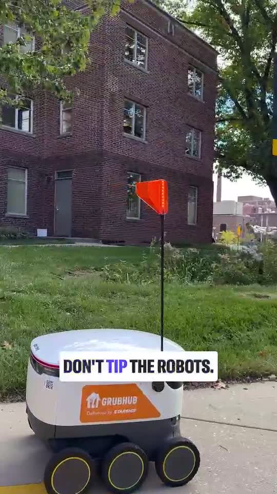 Self-driving food delivery robots at Towson University