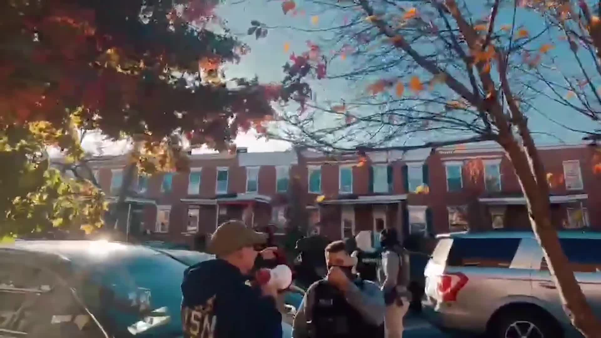 Mandy and Buzz Grambo's interaction with ICE at the 3500 block of E Fayette Street.