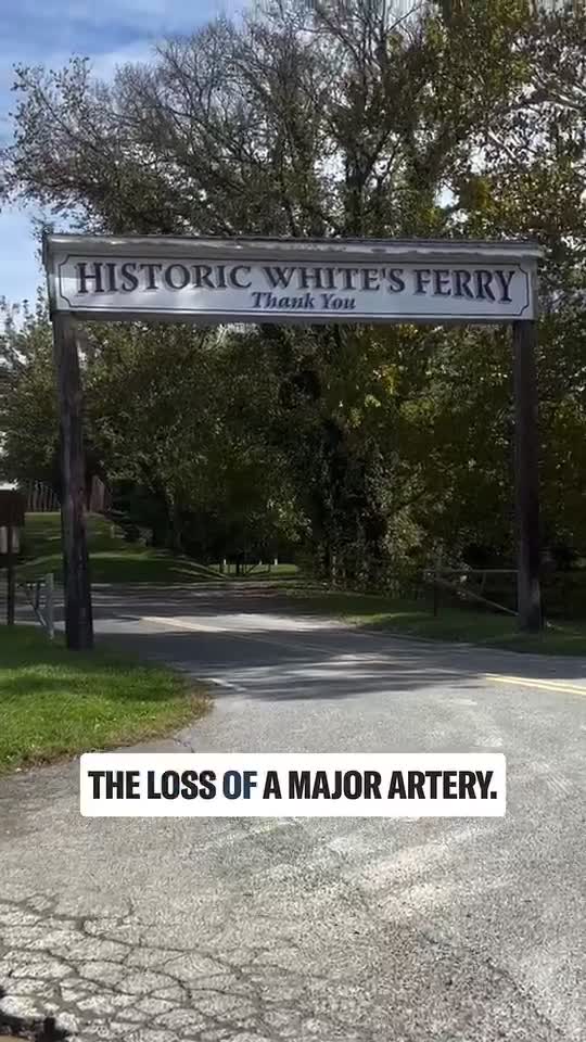 Why did White's Ferry stop running in Poolesville?